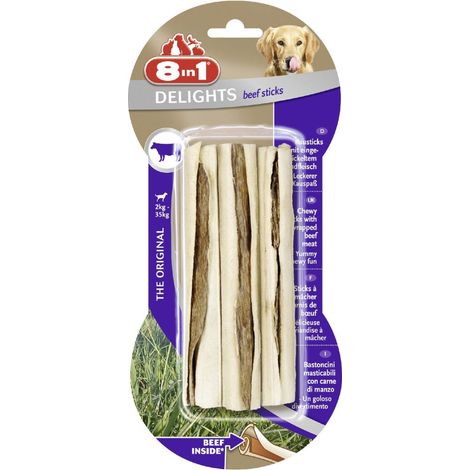8in1 Kausticks Delights Beef  Leckerli Kausnack Hundefutter