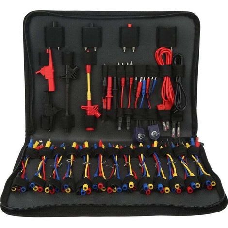 Trywise Kit de fils de Test de Circuit automobile multimètre testeurs électriques outils de Diagnostic connecteurs de fil cbles adaptateurs avec sac de transport (1/4)