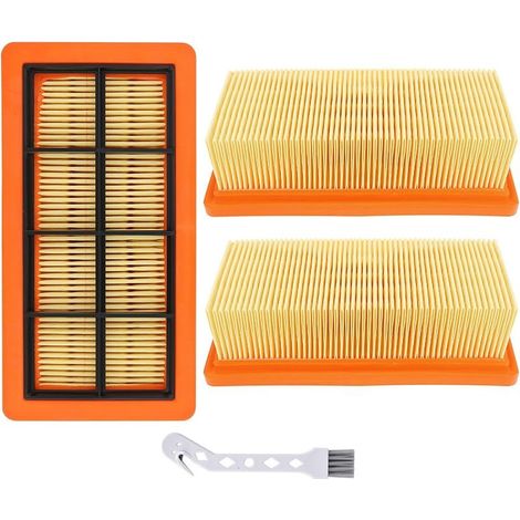 Lot de 3 filtres plissés plats KFI 7420 pour Kärcher AD2, AD2 Battery, AD4 Premium, AD3 Premium, AD3, AD 3.200, AD 3.000, filtre de rechange pour aspirateur à cendres et poussières (1/5)
