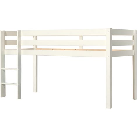 Cama de media altura 90x200 con somier Vipack Pino - Blanco
