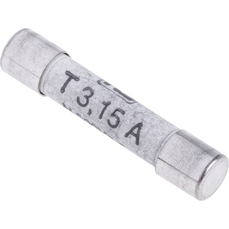 Cartouche fusible RS PRO, 3.15A, 6.3 x 32mm, Type T, 500V c.a.