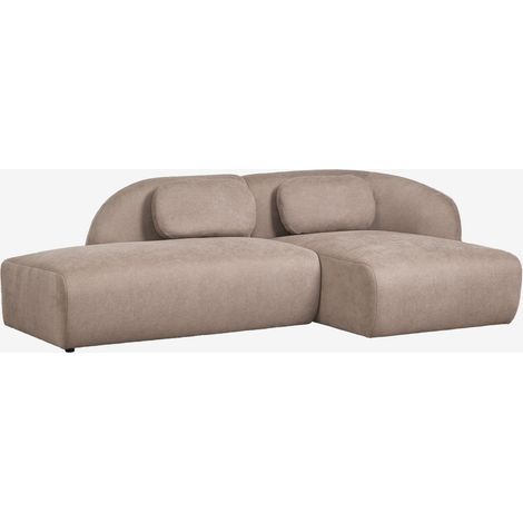 Canapé modulaire avec méridienne droite en 2 pièces avec divan gauche en chenille Coquette SKLUM