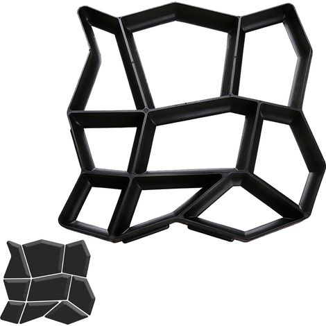 Randaco 1 unidad Molde de hormigón de plástico: ideal para senderos de jardín, terrazas y patios, resistente a la corrosión y reutilizable