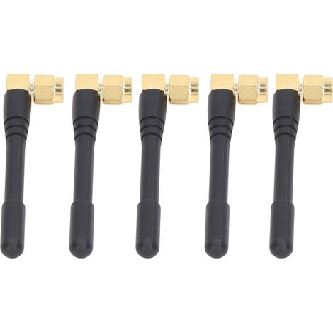 Lot de 5 antennes GSM double fréquence 3 dBi à gain élevé, connecteur SMA mâle, pour module d'alarme de drone. (1/5)