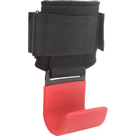 Crochet de traction pour haltérophilie sportive, musculation, sangles de poignet pour haltérophilie, ceinture de traction, crochet rouge (1/5)