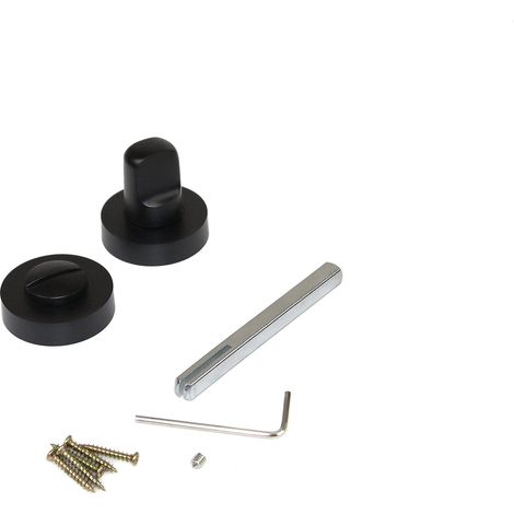 Rosace de condamnation pour porte intérieur, Jeu 5 serrure condamnation avec rosace D.35 mm, zamak, Noir (1/5)