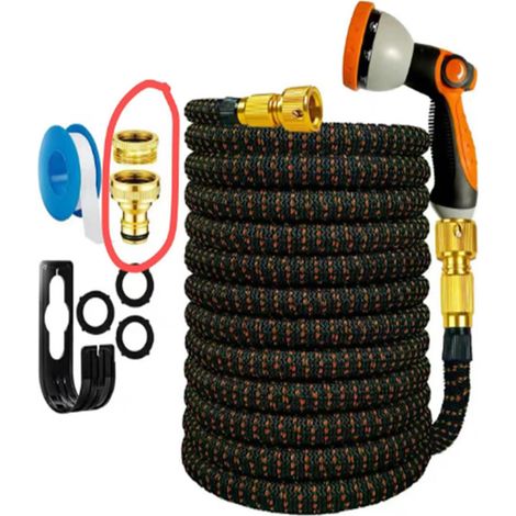 Dapetz ® Expandable Garden Hose Pipe 22.5m, Flexible Expanding Magic Hose with 3/4" Fittings,Garden Hose with 7 Function Spray Nozzle Hose Connector Water Hose Garden Hoses Flexible Hose Pipe (1/5)