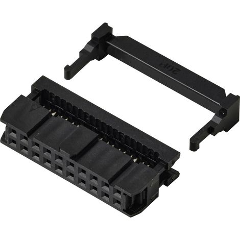 TRU COMPONENTS TC-13537792 Pfosten-Steckverbinder mit Zugentlastung Rastermaß: 2.54 mm Polzahl Gesam