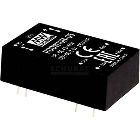 Convertisseur CC/CC MW Mean Well RDDW10H-15 Nbr. de sorties: 2 x 333 mA 10 W 1 pc(s) Q123482 (1/2)