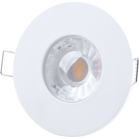 LED Einbaustrahler Deckenleuchte Badlampe Einbauspot Deckenlampe LED, weiß rund, IP44, LED 4,5 W 320 lm warmweiß, D 8 cm
