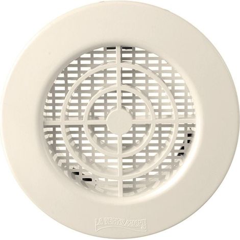 Grille ronde à encastrer plastique - Sable - Ext. Ø147 mm - Tube Ø125 mm - First Plast (1/3)
