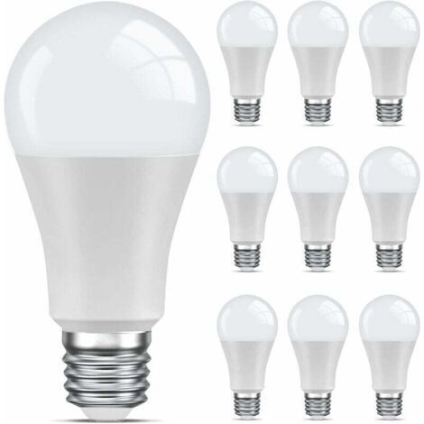 Lot de 10 Ampoule LED E27 Blanc-Chaud,6500K Ampoule Standar,9W Equivalent 60W,Non Dimmable,220V-240V pour Maison Restaurant Café (1/4)