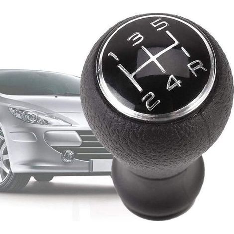 Pomello del cambio per auto - Pomello del cambio a 5 marce, pomello del cambio per auto per C1 C3 C4 nero LQB6266 (1/4)