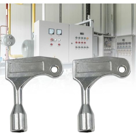 Lot de 2 clés triangulaires pour ascenseurs, radiateurs, et armoires de commande, multifonctionnelles, faciles à utiliser.