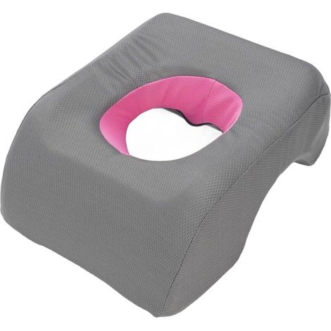 Cuscino per il viso confortevole, ideale per spa e saloni di bellezza, realizzato in fibra di poliestere, leggero e portatile, scelta eccellente, ringiovanisce e rinfresca (grigio) (1/5)