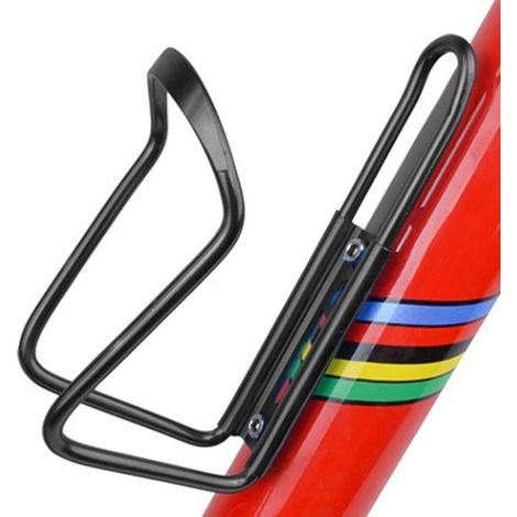 Portaborraccia per bicicletta,Portaborraccia per bici,Idratazione durante il ciclismo,Lega di alluminio inossidabile,Nero (1/5)