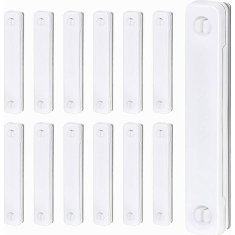 12 Supports magnétiques, Sans perçage, Adhésif, Moustiquaire, Fenêtre Porte (1/5)