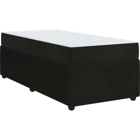 Lit simple,Lit adulte,Cadre de lit avec matelas avec matelas Noir 90 x 200 cm Velours CFW4257737 (1/5)