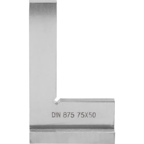 Équerre à bord carré 90° angle droit outil de mesure ingénieur Classe 2 DIN 875 75x50