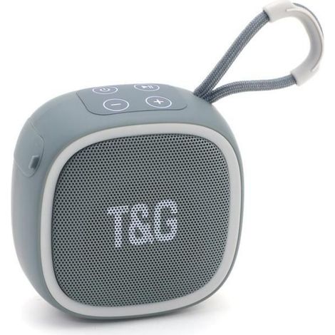 Haut-parleur Portable - Bluetooth - Microphone Intégré - FM - Carte TF - 5-10 W - Batterie 500-1000 mAh - Gris Métal (1/5)