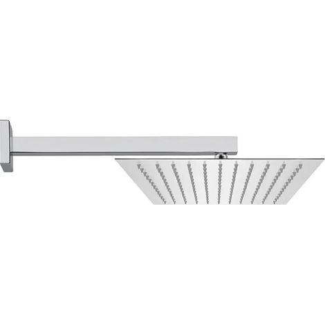 Kit doccia braccio 25 cm e soffione rettangolare 25x15 cm cromato lucido (1/5)