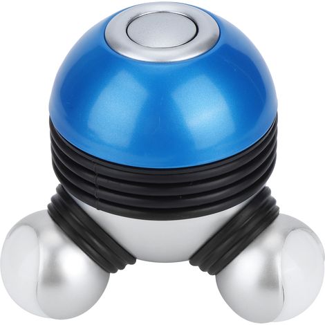 Mini Massageur Vibrant Portable pour Tête, Cou, Jambes - Lumière LED, Anti-Douleur (Bleu) (1/5)