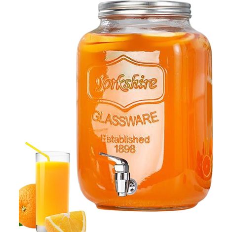 Distributeur de boissons pour fêtes – Récipient en verre étanche avec (1/5)