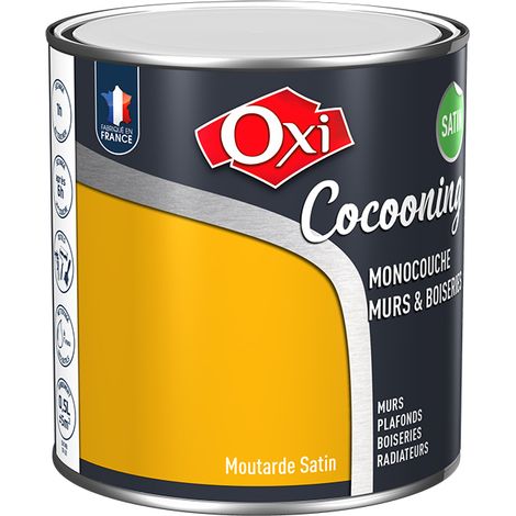 Vernice Oxi Muri e Rivestimenti Cocooning Satin Moutarde 0,5l - Oxi