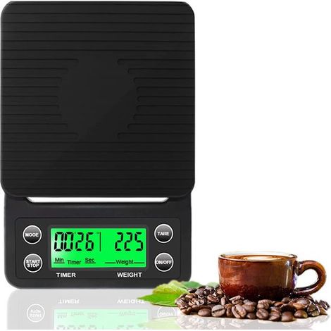 Balanza profesional para café con temporizador, balanza digital para espresso, balanza de precisión para cocina con temporizador (Uno Scale) (1/5)