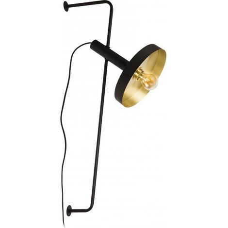 WHIZZ Aplique de pared negra/oro 20165-95 (1/5)
