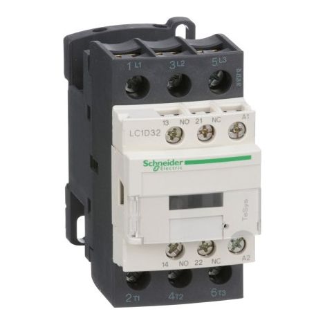 Schneider LC1D32G7 Contacteur cont 32a 1f plus 1o 120v 50-60