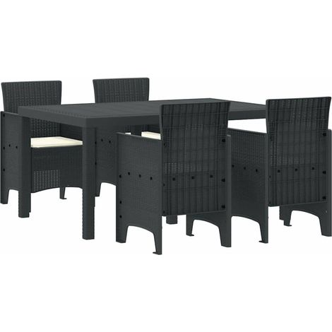 Ensemble de salle à manger pour jardin 5 pcs,Salon de jardin Anthracite CFW51839 (1/5)