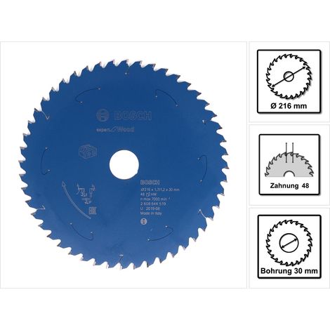 Bosch Kreissägeblatt Expert for Wood 216x30x1.7/1.2x48T