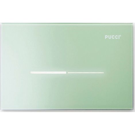 Placa de cubierta para casete Pucci Eco Sfioro 2 botones en cristal verde brillante