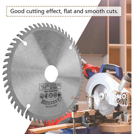 Disque de scie circulaire en carbure de 148 mm (6 pouces) à 60 dents pour le bois (1/5)
