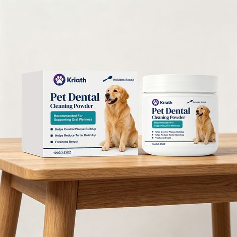 Poudre nettoyante dentaire pour animaux, finement moulue et facile à utiliser, un produit de soin bucco-dentaire quotidien pour chiens – 100 g (1/5)