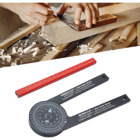 Outil de Mesure d'Angle 360° pour Menuiserie Scie à Onglet Précision-KZQ (1/5)