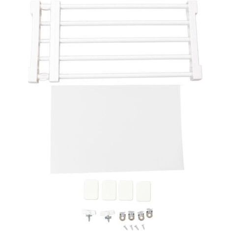 tagère de tension de placard extensible sans clous, diviseur d'armoire, support de rangement pour armoire de 50 à 80 cm de longueur-Chrom (1/5)
