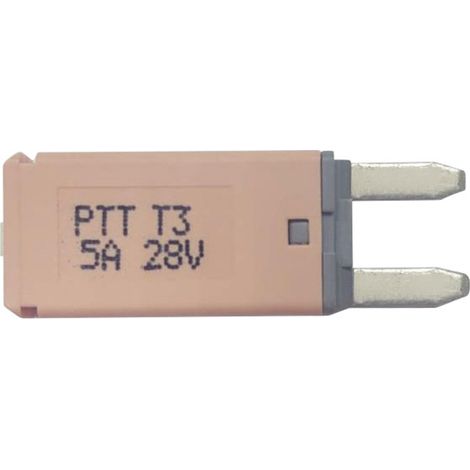 PARTS PTT Circuit Breaker Mini, type 3. Manual Reset, 5A C001-102-0061 Kfz Standard Flachsicherung 5
