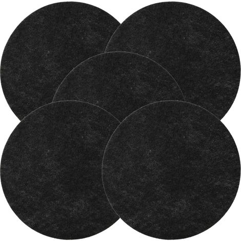 vhbw 5x filtro carbón activo compatible con DeLonghi F2635, F26215, F26235, F26237 freidora - 130 mm