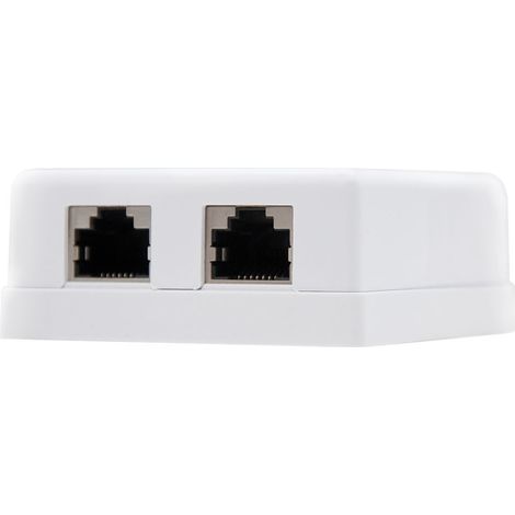 Rosette Rj45 Surface Ftp Cat6 2 Sockets Blanco 10.21.1602