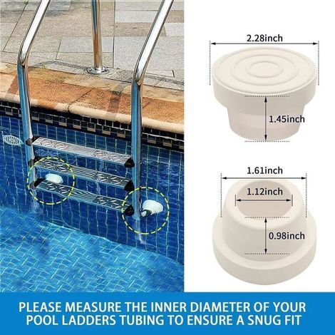 Bouchon universel de 48 mm (1,9 pouce) pour échelles de piscine Bouchon de rechange modèle DDV Bouchon de protection étanche à la poussière et à l'eau pour les ouvertures des tubes d'échelle