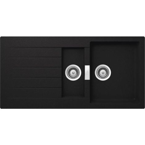 Schock Einbauspüle Cristalite Primus D-150 A GON Onyx Exzenterbedienung (1/3)