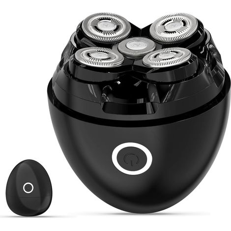 Rasoir Tete Chauve Homme, 5D Tête Magnétique Rasoir Electriques Hommes Étanche IPX7 Wet & Dry tondeuse crane chauve 120 mins d'autonomie tondeuse cheveux hommes Chargement USB-C (Noir) (1/5)