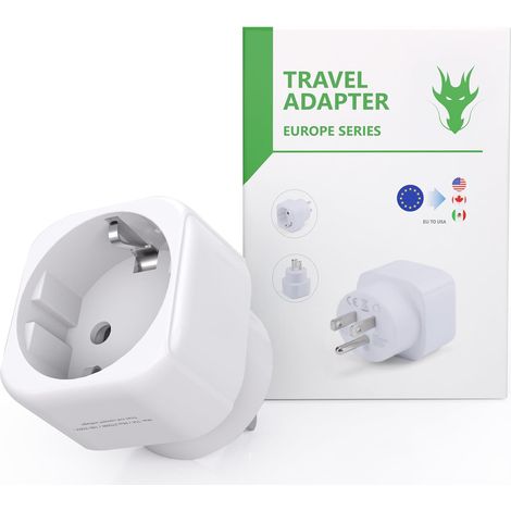 Adaptateur Prise USA Type B, Adaptateur France USA, Prise Française vers Prise Américaine, Adaptateur Voyage USA Canada Mexique Japon, pour Appareils Européens - 1 Pack (1/5)
