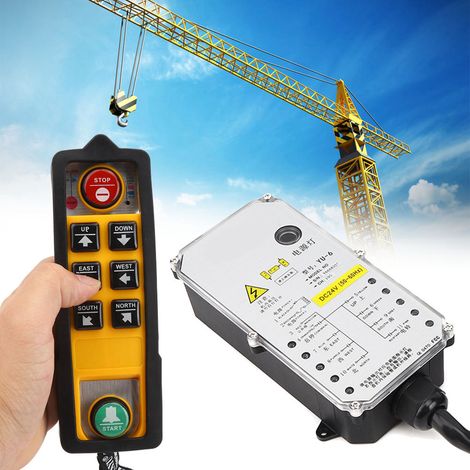 Télécommande industrielle robuste YU-6 : télécommande pour palan électrique/ponçage (24 V CC) résistante aux chutes, à l’eau, aux acides et aux huiles (1/5)