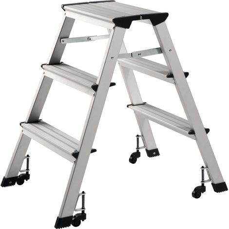 Klapptritt ( 9000460136 ) Stufen einschl. Plattform 3 Aluminium fahrbar