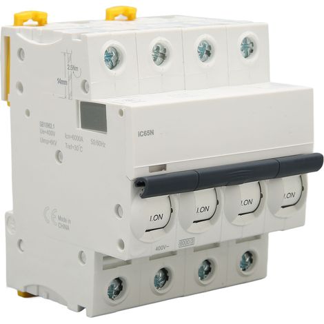Disjoncteur miniature 4P 63A 400V caisson ignifuge PA66 pour immeuble professionnel protection court-circuit (1/5)