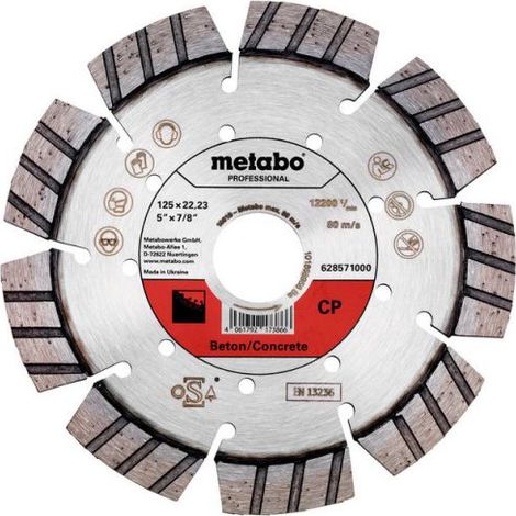 DISQUE DIAMANT SEGMENTÉ POUR BÉTON 12522,23MM - ME 628571000 (1/2)