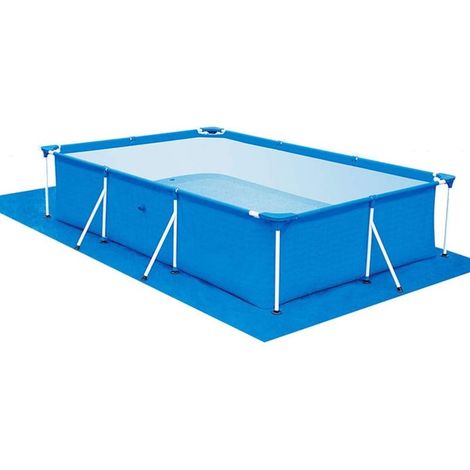 Tapis de Piscine Rectangle, Bâche protection sol, Tapis de Sol rectangulaire pour Piscine, bâche de Sol Pliable pour Piscine à ossature, pataugeoire, Bain à remous, 445x254cm